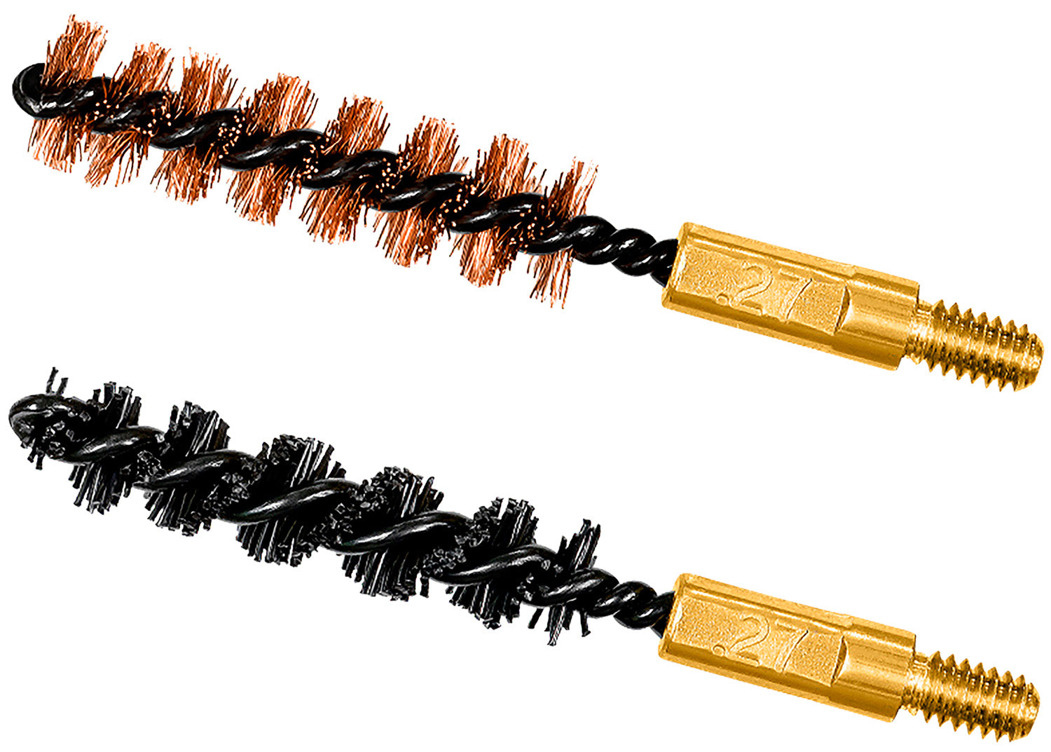 Otis FG327NB Bore Brush Set 6.8mm/7mm/270 Cal 8-32" Thread 2" Bronze & Nylon Bristles 2 Pack