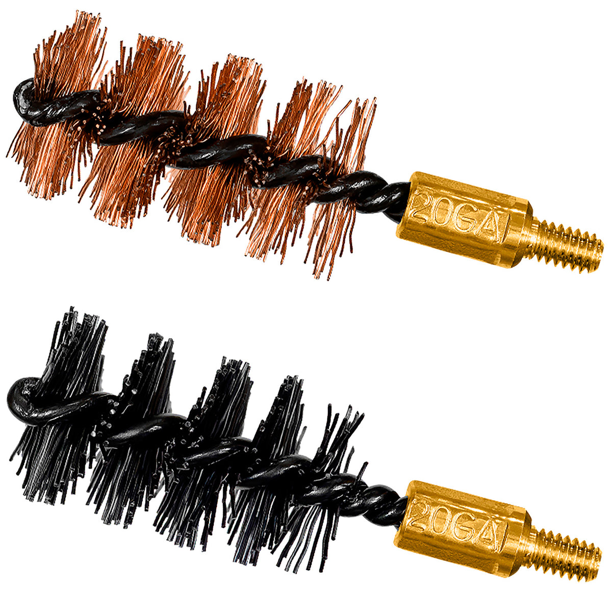 Otis FG520NB Bore Brush Set 20 Gauge Shotgun 2" Long Bronze & Nylon Bristles 2 Pack