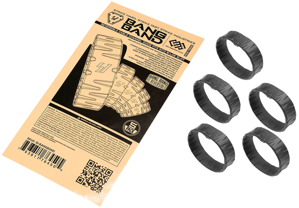 Strike Industries Bang Band Black Rubber Firearm Grip Band 5 Pack