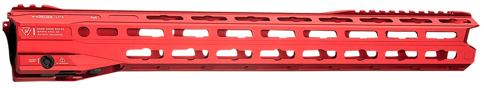 Strike Industries GridLok Lite 17" M-LOK Handguard with Quick Rail Detach, Red Aluminum for AR-15