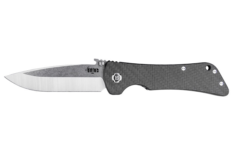 Southern Grind Bad Monkey Emerson Drop Point Folding Knife Carbon Fiber Handle