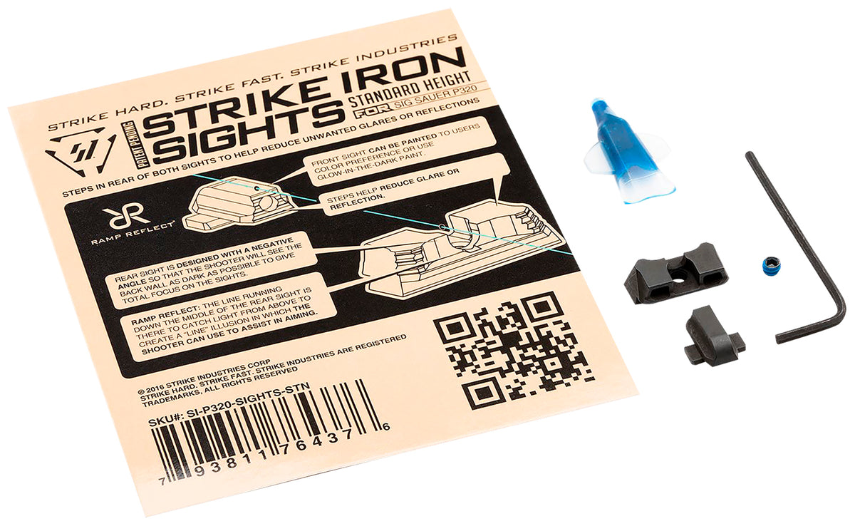 Strike Industries P320SIGHTSSTN Iron Sights Standard Height for Sig Sauer P320