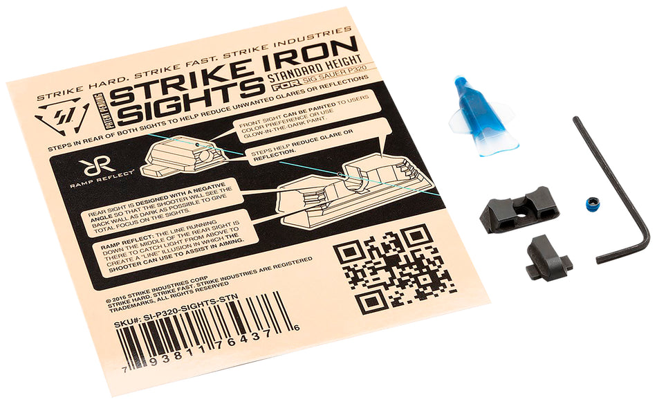 Strike Industries P320SIGHTSSTN Iron Sights Standard Height for Sig Sauer P320