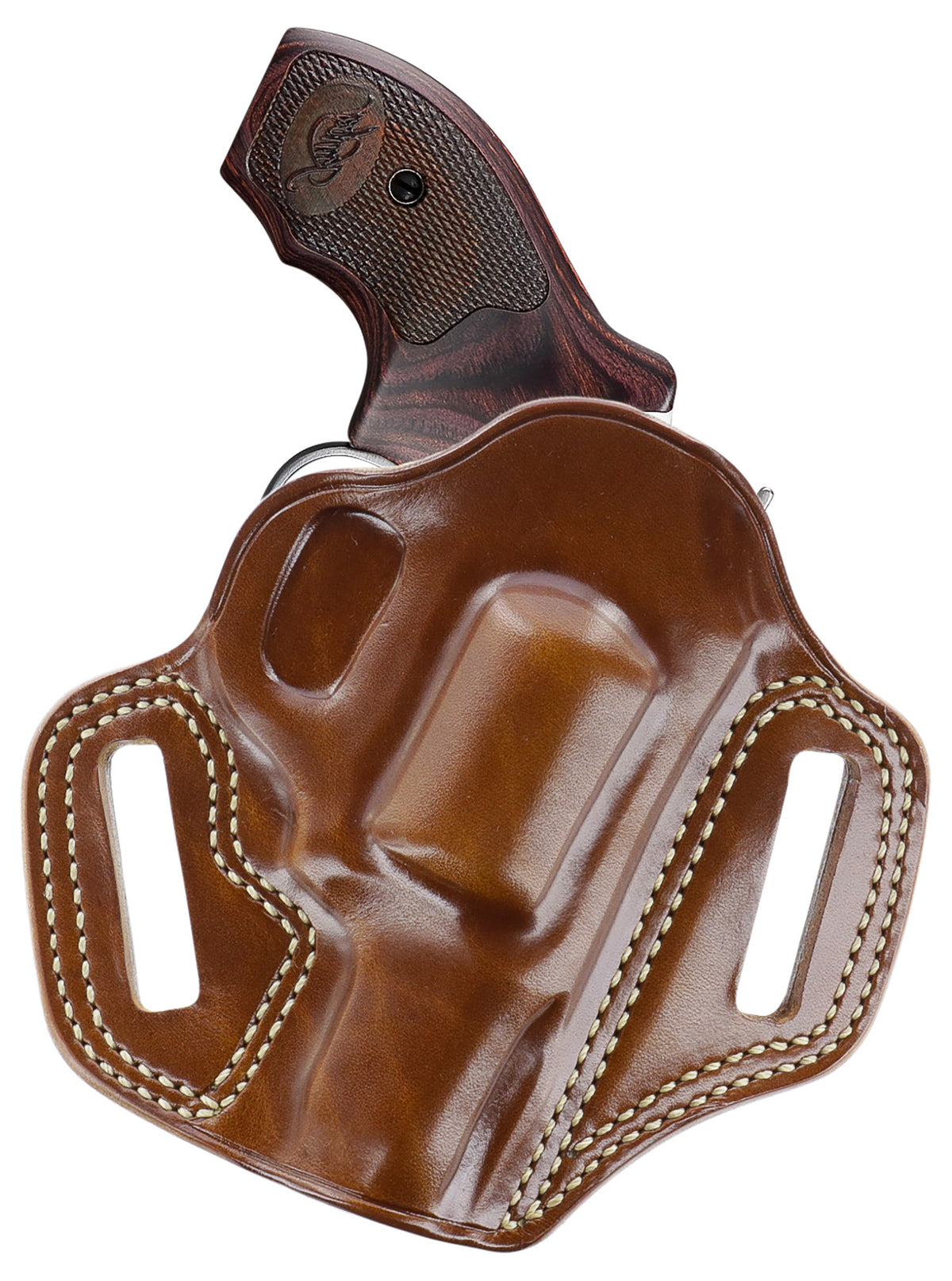 Galco CM312 Combat Master OWB Tan Leather Belt Slide Holster for Kimber K6S 2" Right Hand
