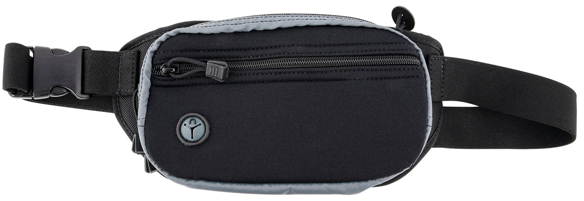Galco FTPGBS FasTrax PAC Sub-Compact Waistpack Holster Black/Gray Neoprene for Glock 26 / S&W Shield Plus / DB Ambidextrous