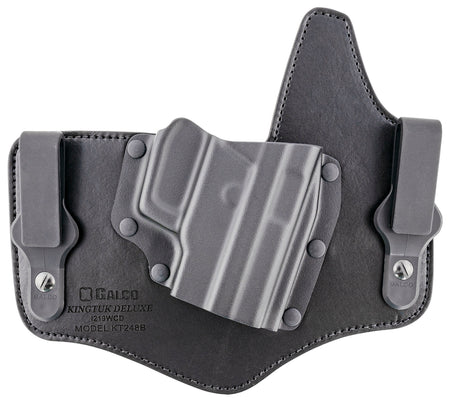 Galco KT248B KingTuk Deluxe IWB Holster Black Kydex/Leather UniClip Fits Sig P220 and P226 Right Hand