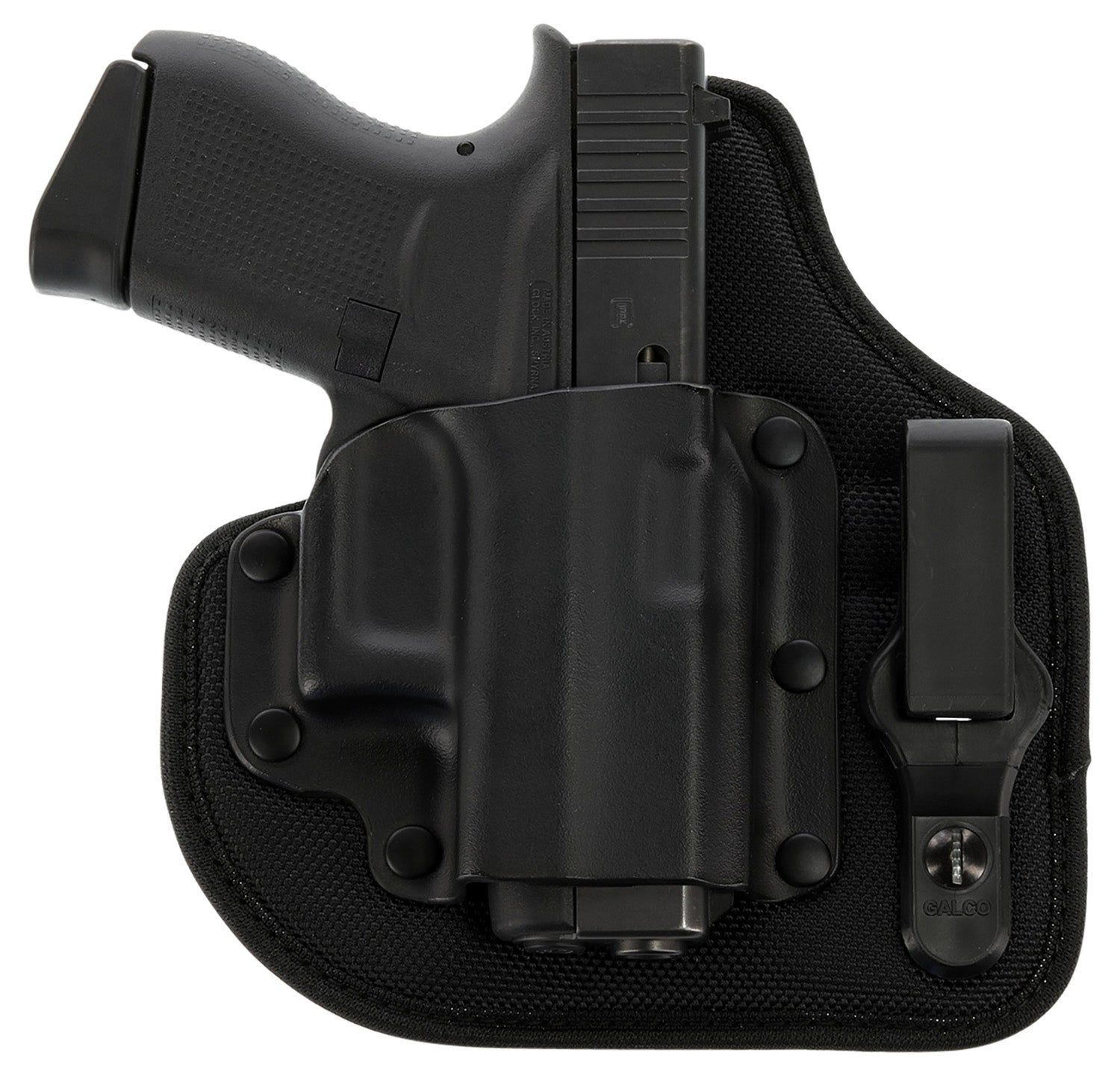 Galco QTC800RB QuickTuk Cloud IWB Holster Black Kydex/Nylon UniClip Fits Glock 43 Springfield Hellcat S&W M&P Shield EZ Right Hand