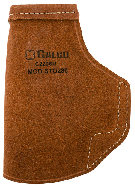 Galco STO286 Stow-N-Go IWB Holster Natural Leather Belt Clip Fits Glock 26 Gen3-5 27 Gen3-5 and 33 Right Hand