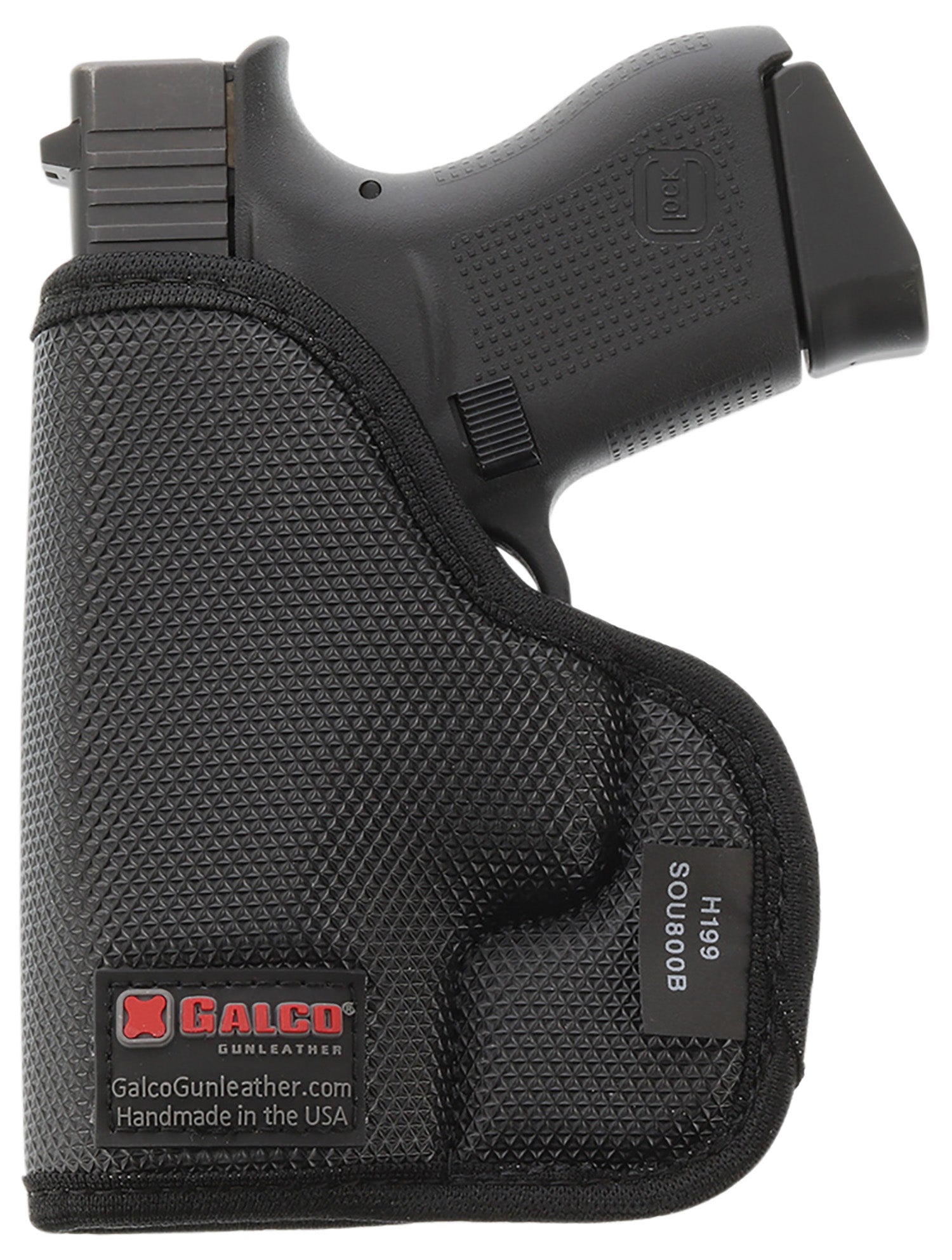 Galco SOU652B StukOn-U Black Gripper Shell Pocket Holster Compatible with Glock 33 S&W M&P Shield and Taurus G2C Ambidextrous