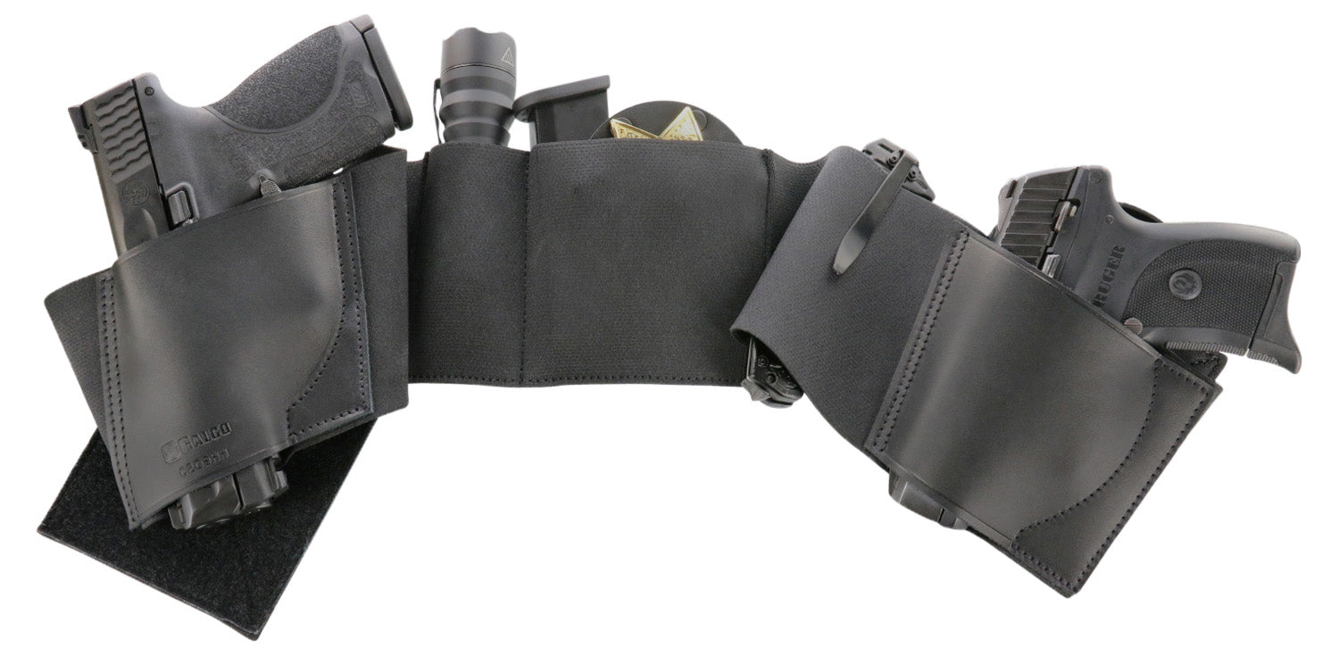 Galco UWBKSM2 UnderWraps 2.0 Black Small Belly Band Holster Leather Nylon Handgun