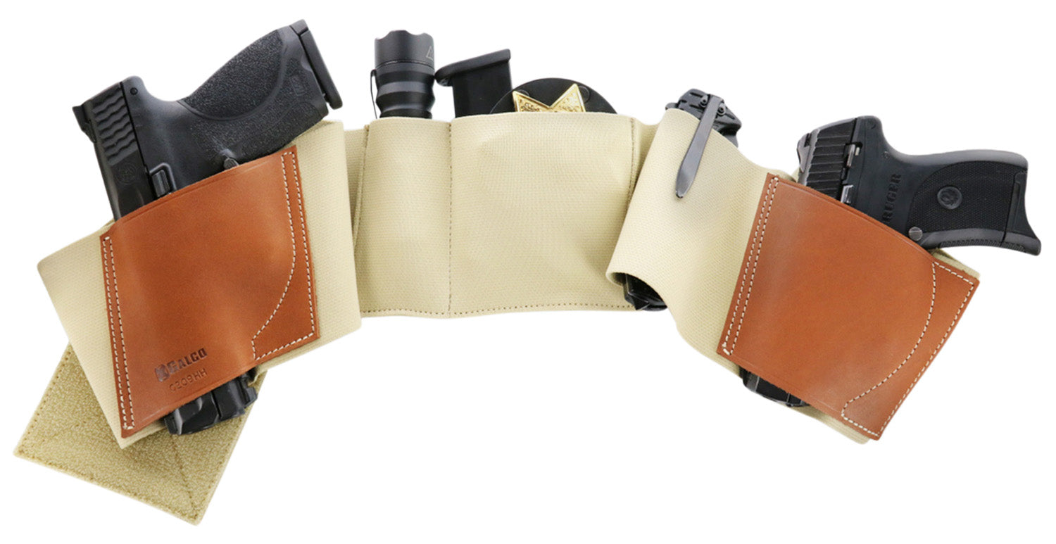 Galco UnderWraps 2.0 Belly Band Holster Khaki Small Leather/Nylon