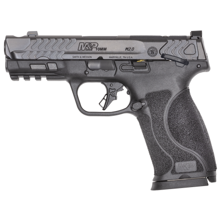 Smith & Wesson 14414 M&P PC M2.0 10mm Auto 10+1 4" Black Armornite Stainless Steel Ported Barrel & Optic Ready/Ported/Serrated Slide, Polymer Frame w/Picatinny Rail Interchangeable Palmswell Grip