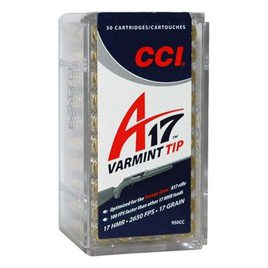 CCI A17 Promo .17 HMR 17gr Varmint Tip Rimfire Ammo 50-Round Box