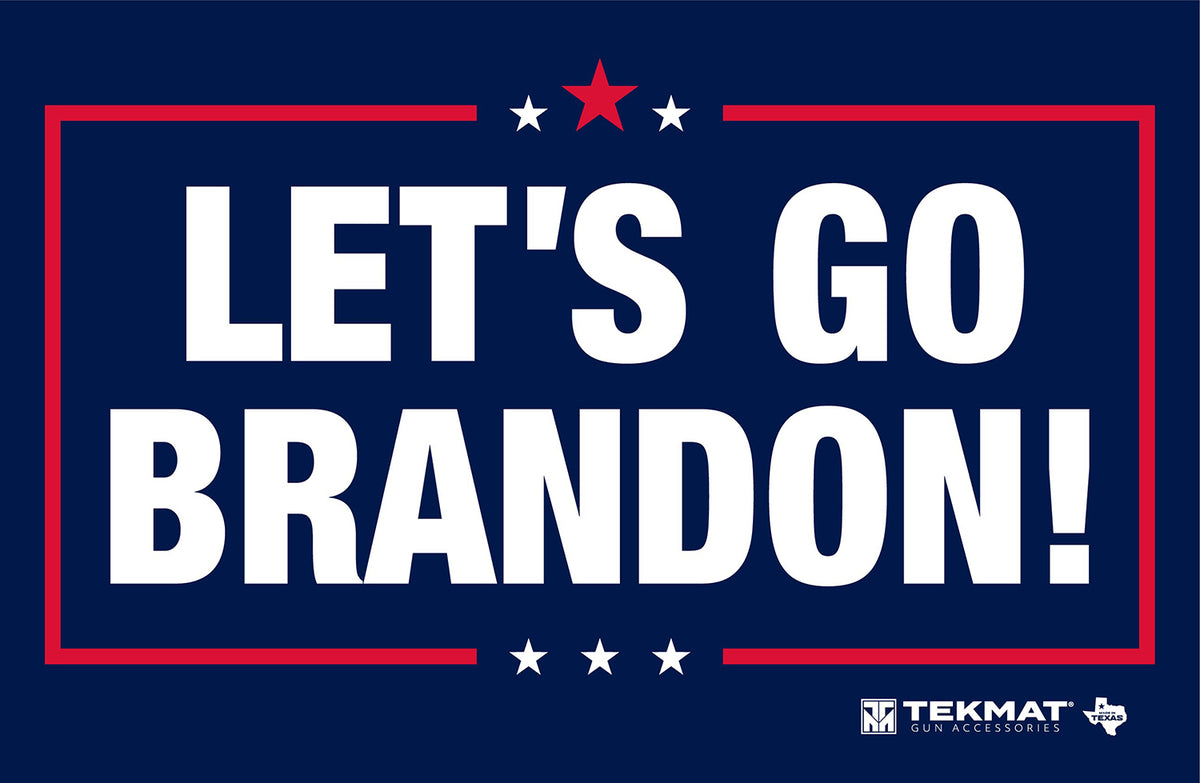 TekMat "Let's Go Brandon" Cleaning Mat 11"x17" Red/White/Blue Rubber