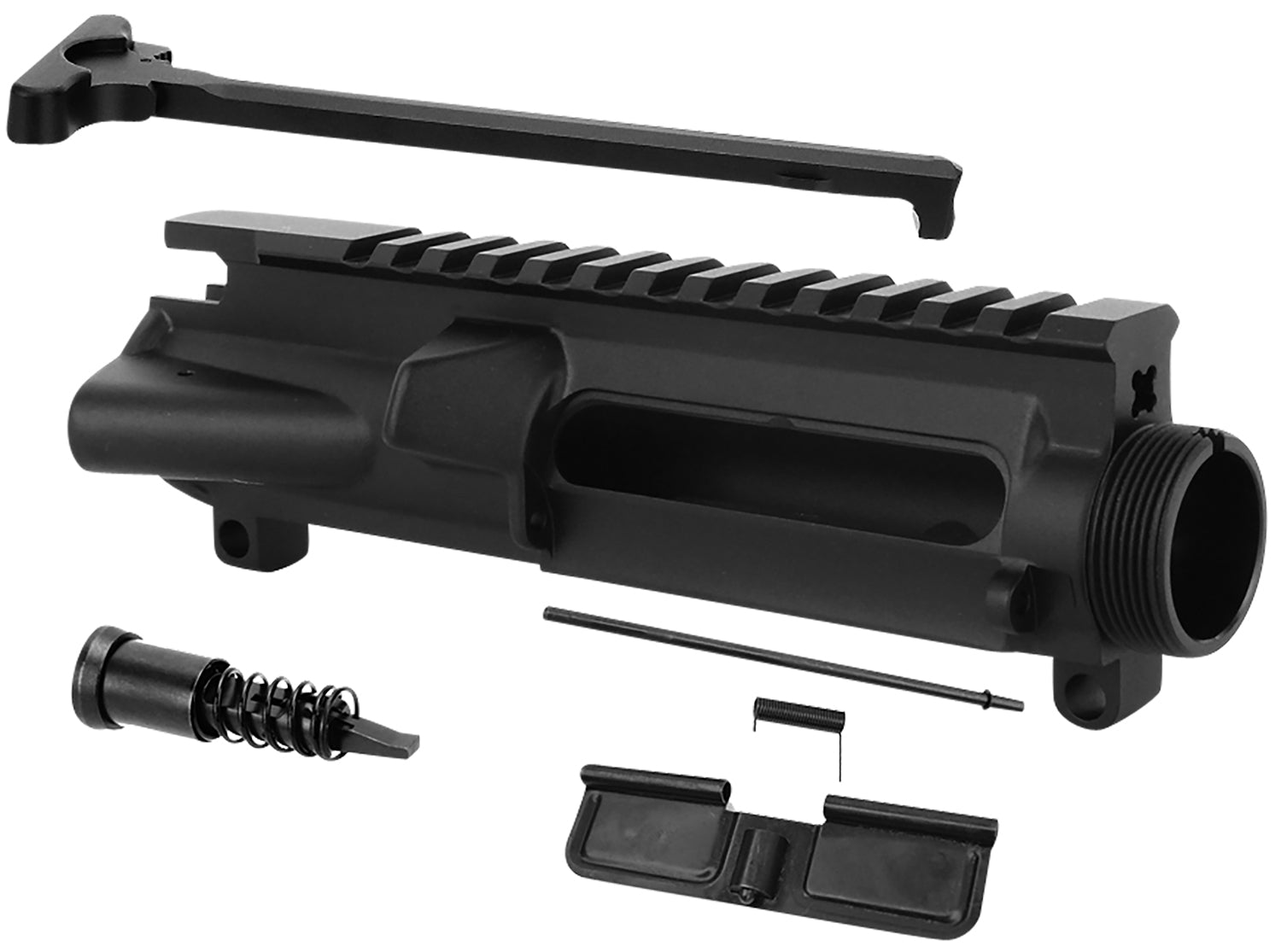 TacFire UP01C2 5.56x45mm NATO AR-15 Stripped Upper Receiver Black Anodized with Forward Assist & Dust Cover