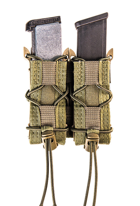 High Speed Gear TACO Double Pistol Mag Pouch OD Green Nylon MOLLE Compatible
