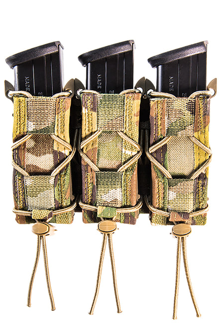 High Speed Gear TACO Triple Pistol Mag Pouch MultiCam Nylon MOLLE Compatible