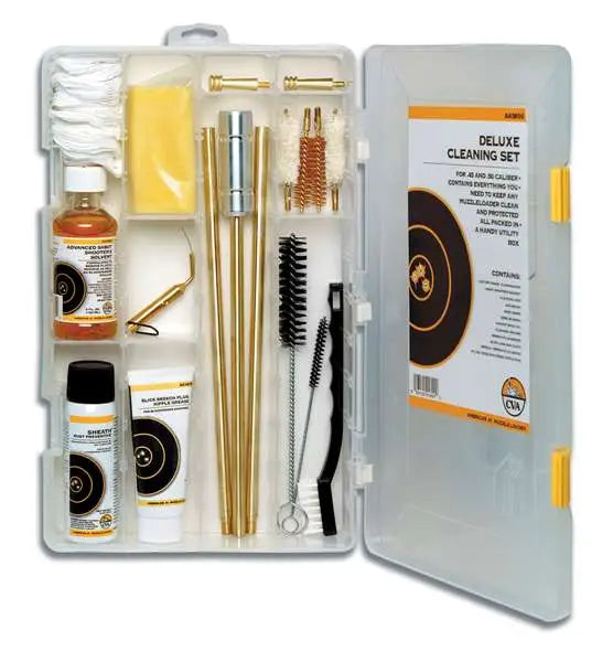 CVA Deluxe Muzzleloader Cleaning Set with Brushes, Patches, and Solvents