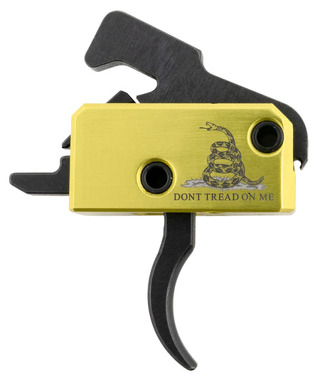 Rise Armament RA140DTOM Don't Tread on Me Trigger Assembly Single-Stage Curved 3.50 lbs DTOM Flag Finish AR Platform
