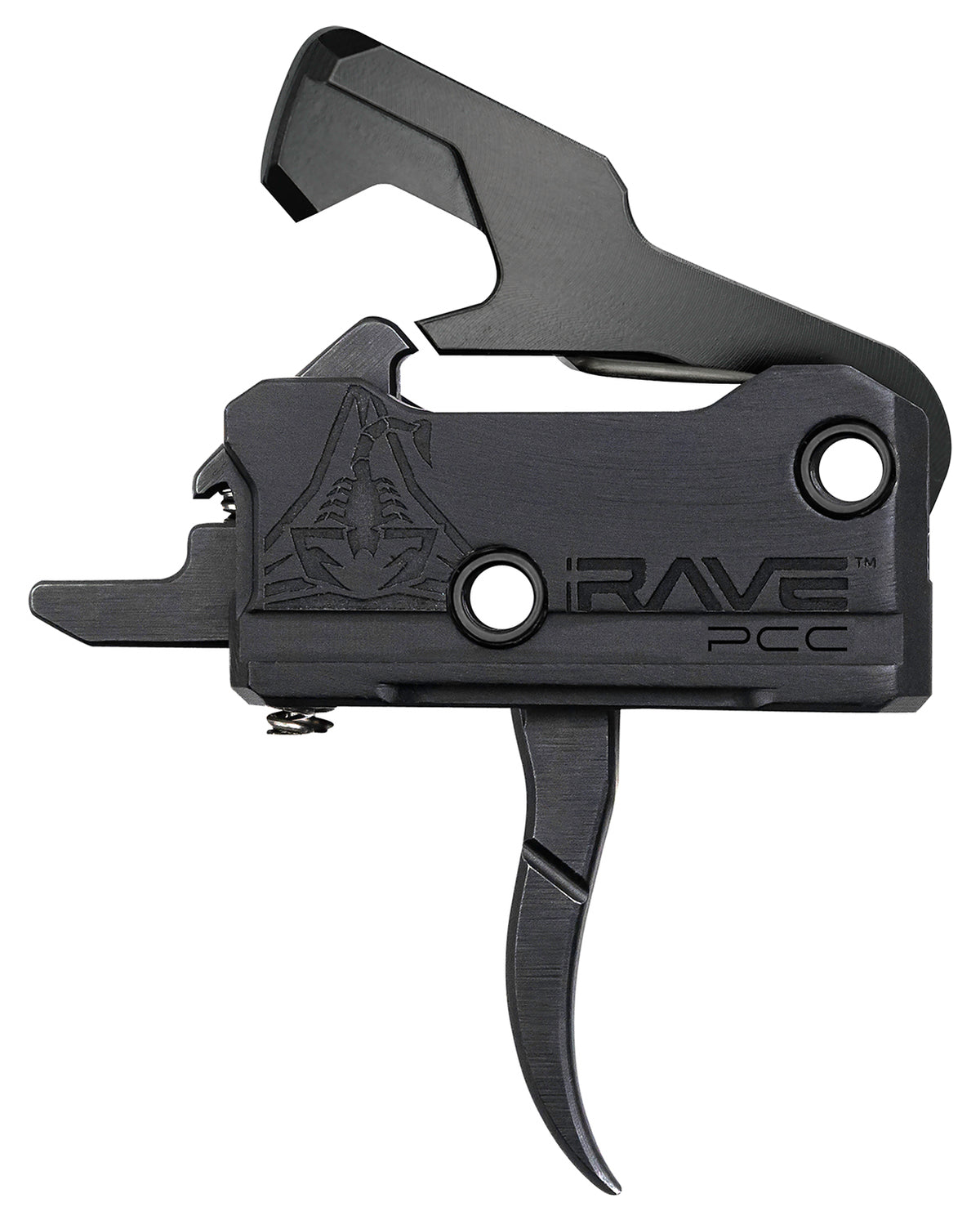 Rise Armament T017PCCBLK Rave PCC Single-Stage Curved Trigger 3.50 lb Pull Black Nitride AR-Platform