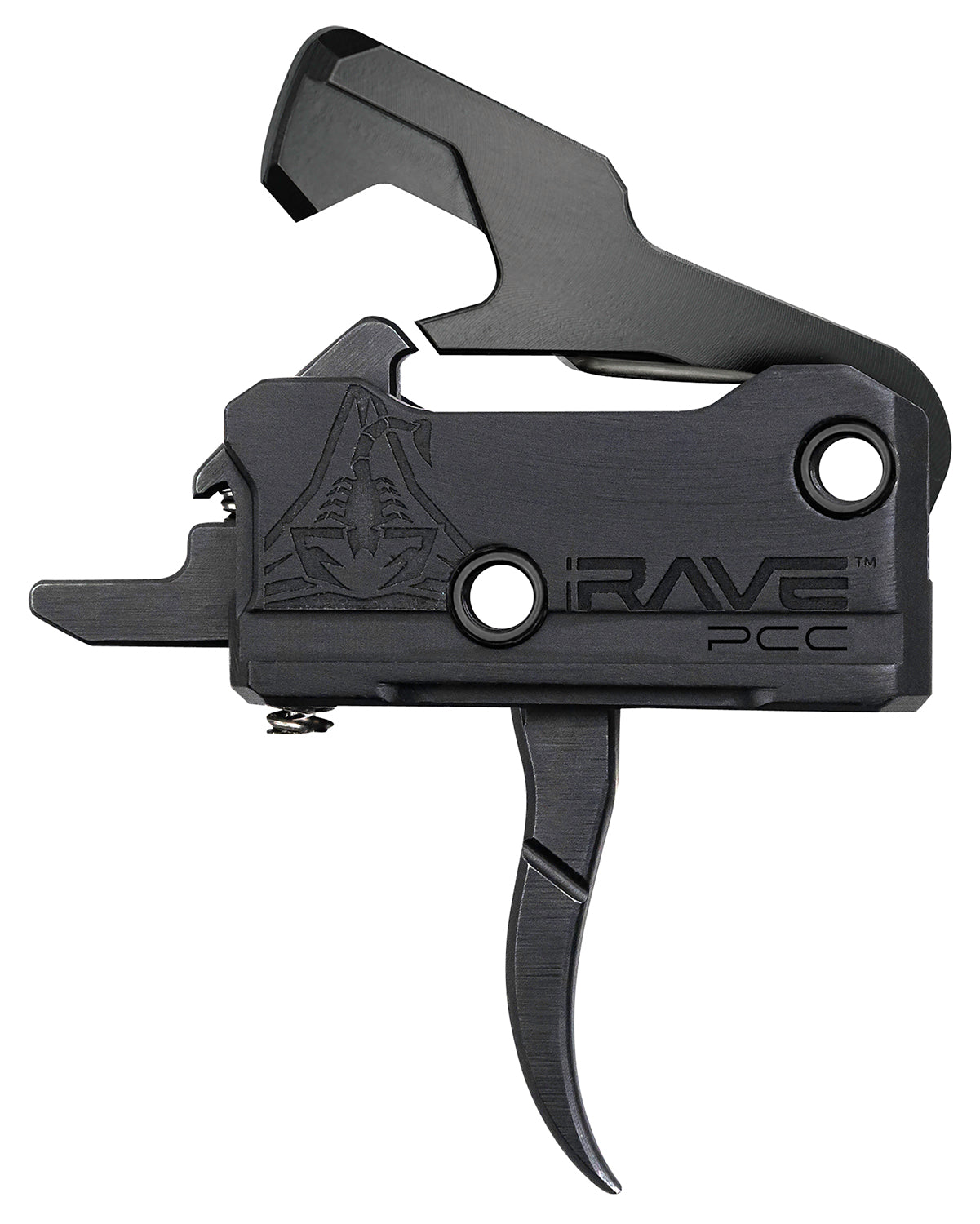 Rise Armament T017PCCBLK Rave PCC Single-Stage Curved Trigger 3.50 lb Pull Black Nitride AR-Platform