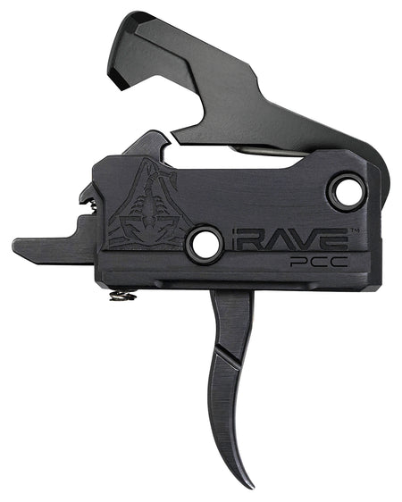 Rise Armament T017PCCBLK Rave PCC Single-Stage Curved Trigger 3.50 lb Pull Black Nitride AR-Platform
