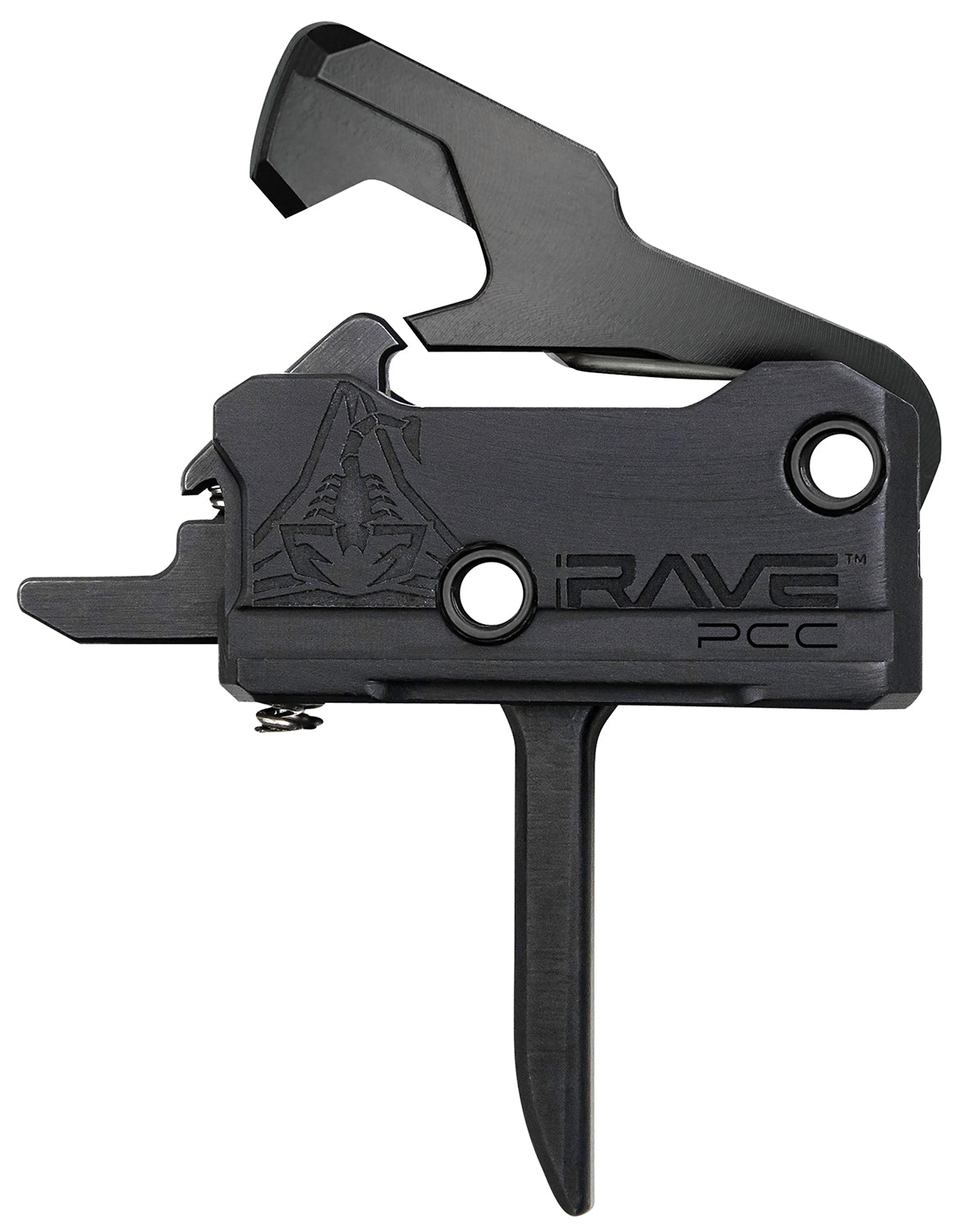 Rise Armament T017FPCCBLK Rave PCC Single-Stage Flat Trigger 3.50 lb Pull Black Nitride AR-Platform