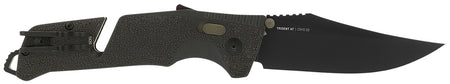 S.O.G SOG11120341 Trident AT 3.70" Folding Clip Point Plain D2 Steel Blade Olive Drab/FDE Accents GRN Handle