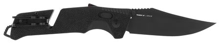 S.O.G SOG11120541 Trident AT 3.70" Folding Clip Point Plain Black TiNi D2 Blade Blackout GRN Handle