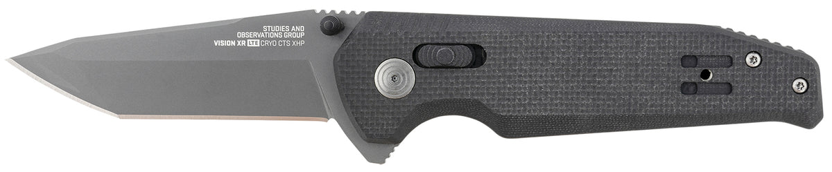 SOG Vision XR LTE Folding Knife 3.36" Tanto Straight CTS XHP Blade Black G10 Handle