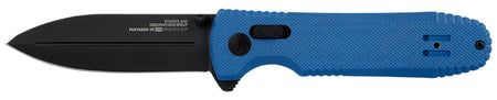 SOG Pentagon XR LTE Folding Knife 3.60" Spear Point TiNi Cryo CTS XHP Blade Blue G10 Handle with Belt Clip