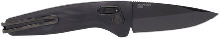 SOG One-Zero Auto 3.10" Folding Knife Plain Black Chrome CPM S35VN SS Blade Black Aluminum Handle