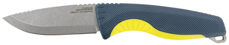 SOG Aegis FX 3.70" Fixed Drop Point Stonewashed 4116 Krupp SS Blade, Indigo w/Acid Accents GRN Handle with Sheath