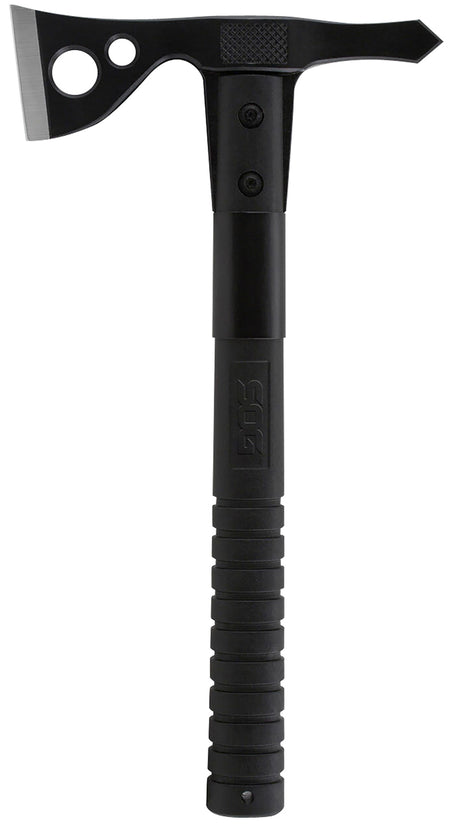 SOG SOGF06TNCP FastHawk Tomahawk 2" Blade 420HC SS Black Hardcased Head Side Hammer Checkering GRN Handle 12.50" Overall with Nylon Sheath