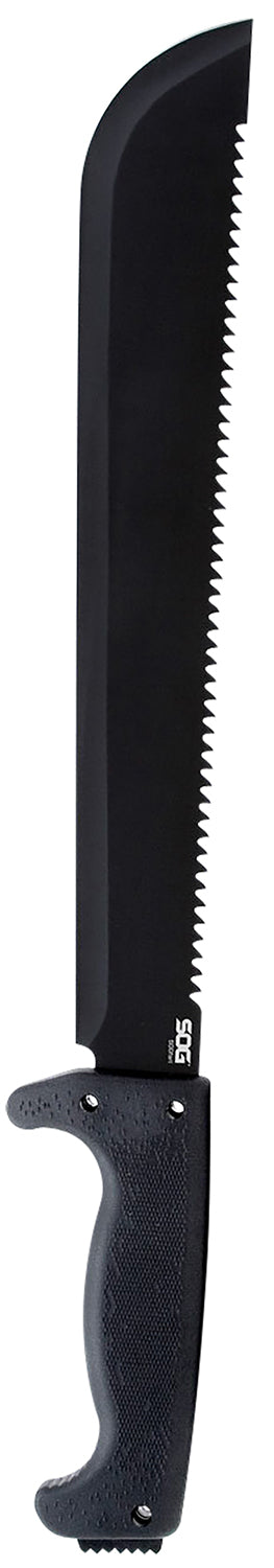S.O.G SOG-MC01-N SOGfari 13" Black Powder Coated 3Cr13MoV SS Blade Black Kraton Handle 19" Overall with Sheath