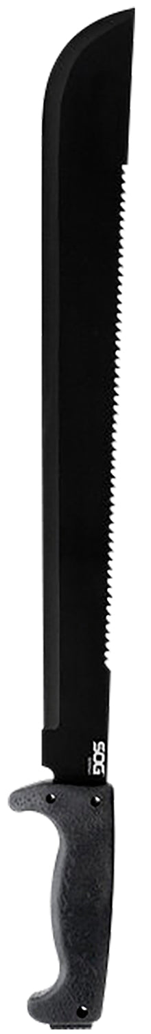 S.O.G SOG-MC02-N SOGfari 18" Black Powder Coated 3Cr13MoV SS Blade Black Kraton Handle 24" Overall with Sheath