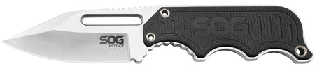 S.O.G SOG-NB1012-C Instinct 2.30" Fixed Clip Point Satin Polished 5Cr15MoV SS Blade G10/SS Handle with Nylon Sheath