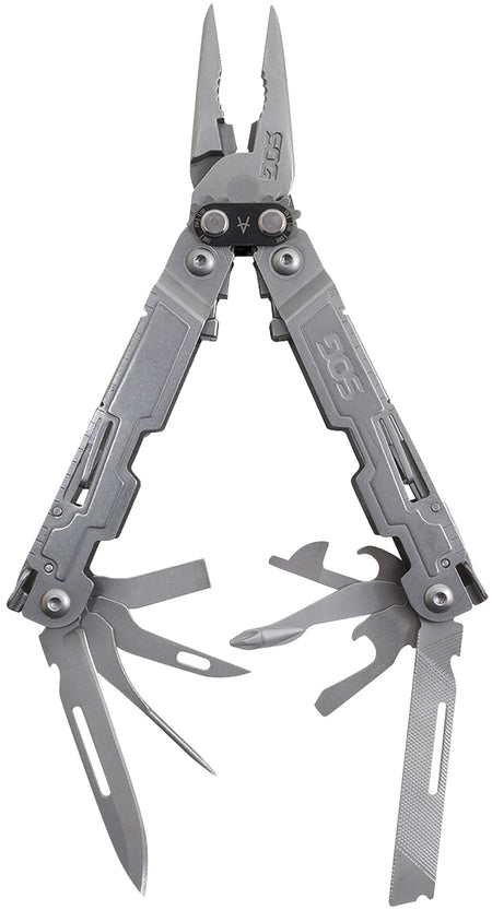 S.O.G SOG-PA1001-C PowerAccess Silver 5Cr15MoV Stainless Steel Multi-Tool 5.90" Long with Compound Leverage Pliers