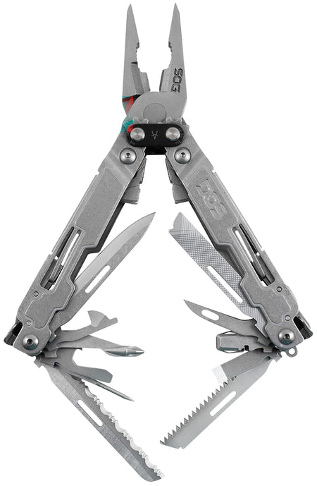 S.O.G SOGPA2001CP PowerAccess Deluxe Stone Washed Stainless Steel Multi-Tool 21 Tools with Nylon Sheath