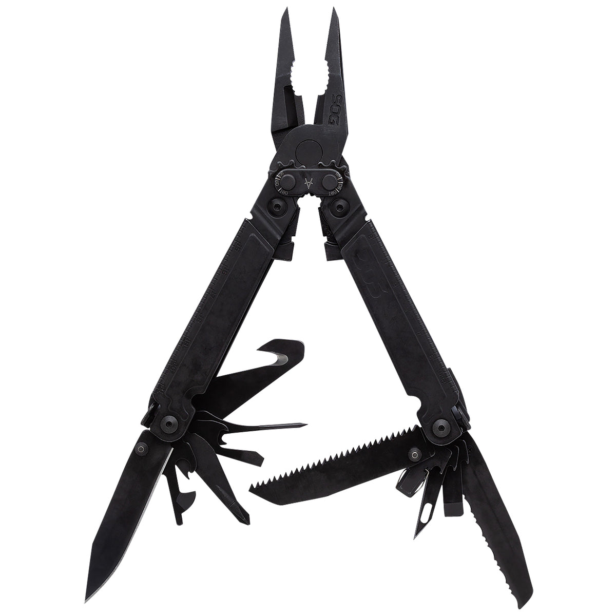 S.O.G SOGPA3002CP PowerAccess Assist MT Black 5Cr15MoV Stainless Steel Multi-Tool 6.82" Long with 18 Tools