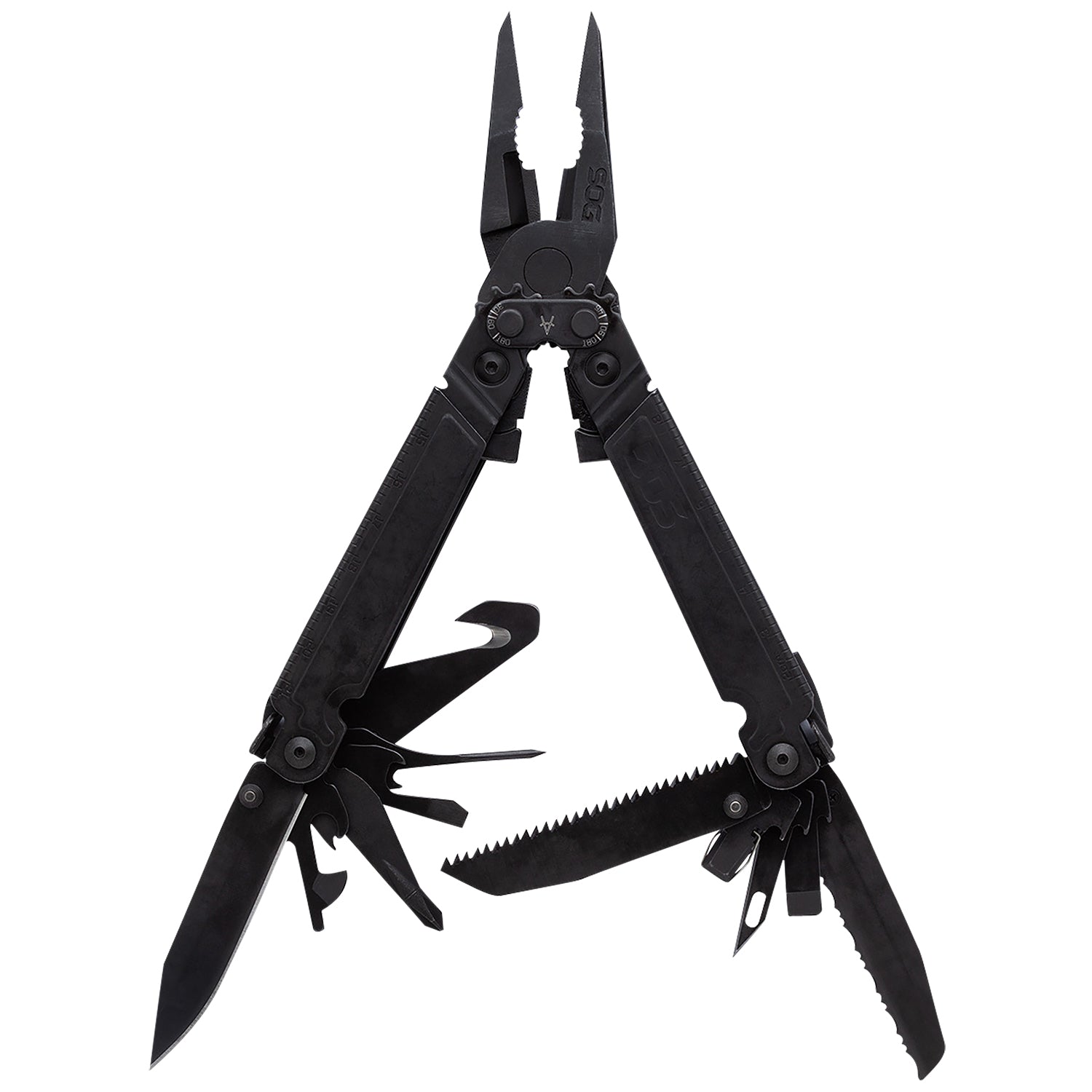 S.O.G SOGPA3002CP PowerAccess Assist MT Black 5Cr15MoV Stainless Steel Multi-Tool 6.82" Long with 18 Tools