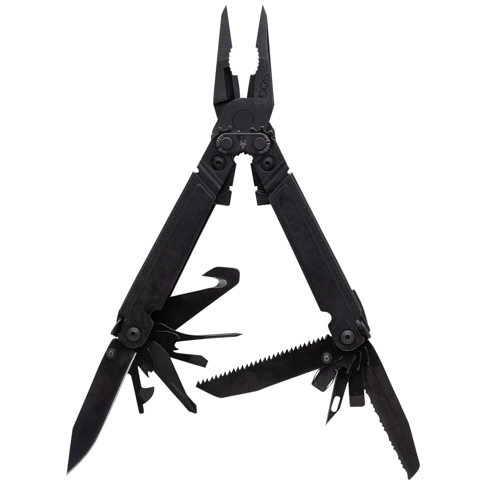 S.O.G SOGPA3002CP PowerAccess Assist MT Black 5Cr15MoV Stainless Steel Multi-Tool 6.82" Long with 18 Tools