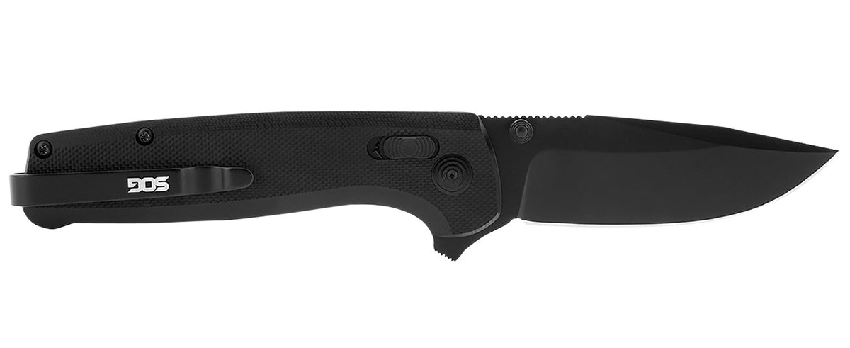 SOG SOGTM1027CP Terminus XR 2.95" Folding Clip Point Black TiNi D2 Steel Blade with Black G10 Handle and Pocket Clip