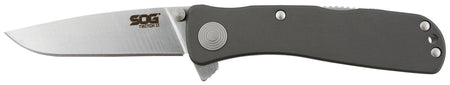 S.O.G Twitch II 2.65" Assisted Opening Folding Knife with Drop Point Satin AUS-8A Blade and Gray Aluminum Handle