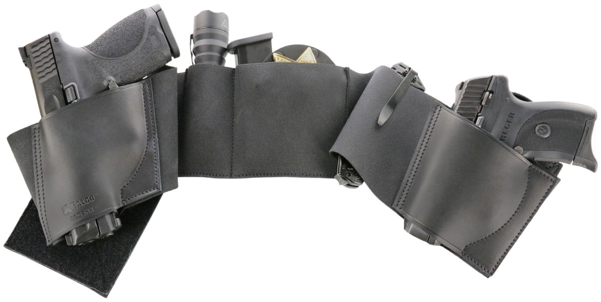 Galco UnderWraps Elite Belly Band Holster Black Medium Leather/Nylon