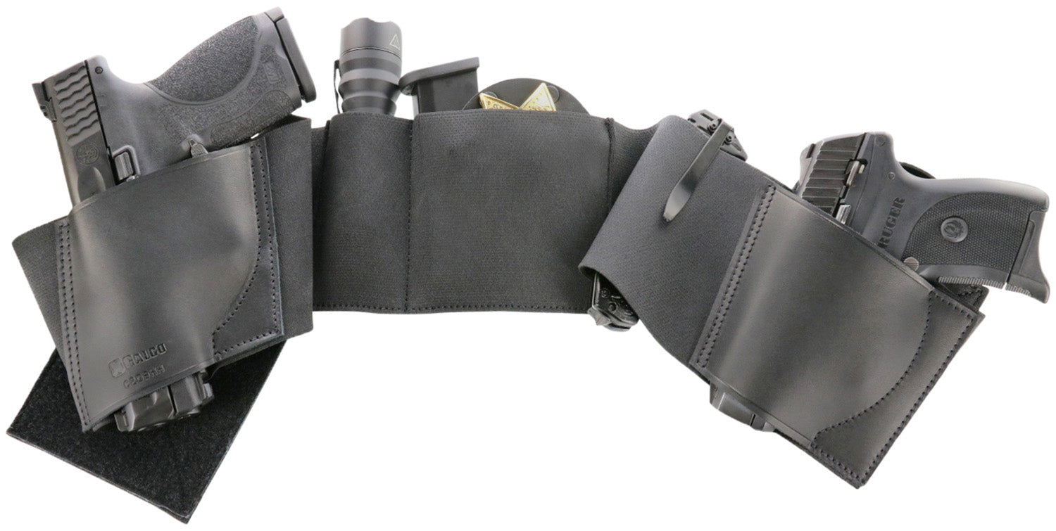 Galco UnderWraps Elite Belly Band Holster Black Medium Leather/Nylon