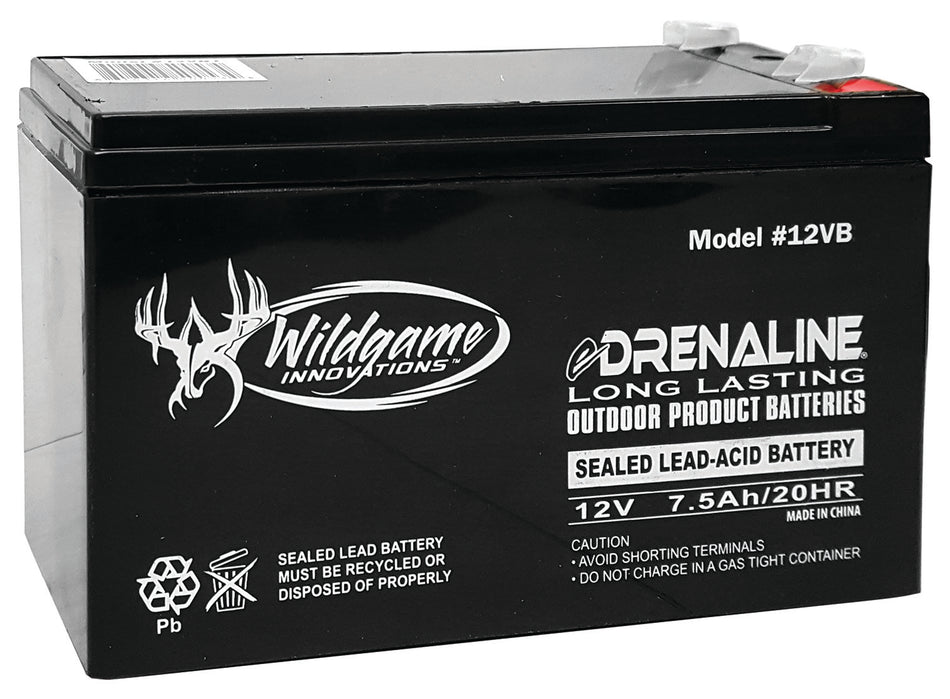 Wildgame Innovations WGIWGIBT0011 Edrenaline Rechargeable Tab Style Battery Black 12.0V