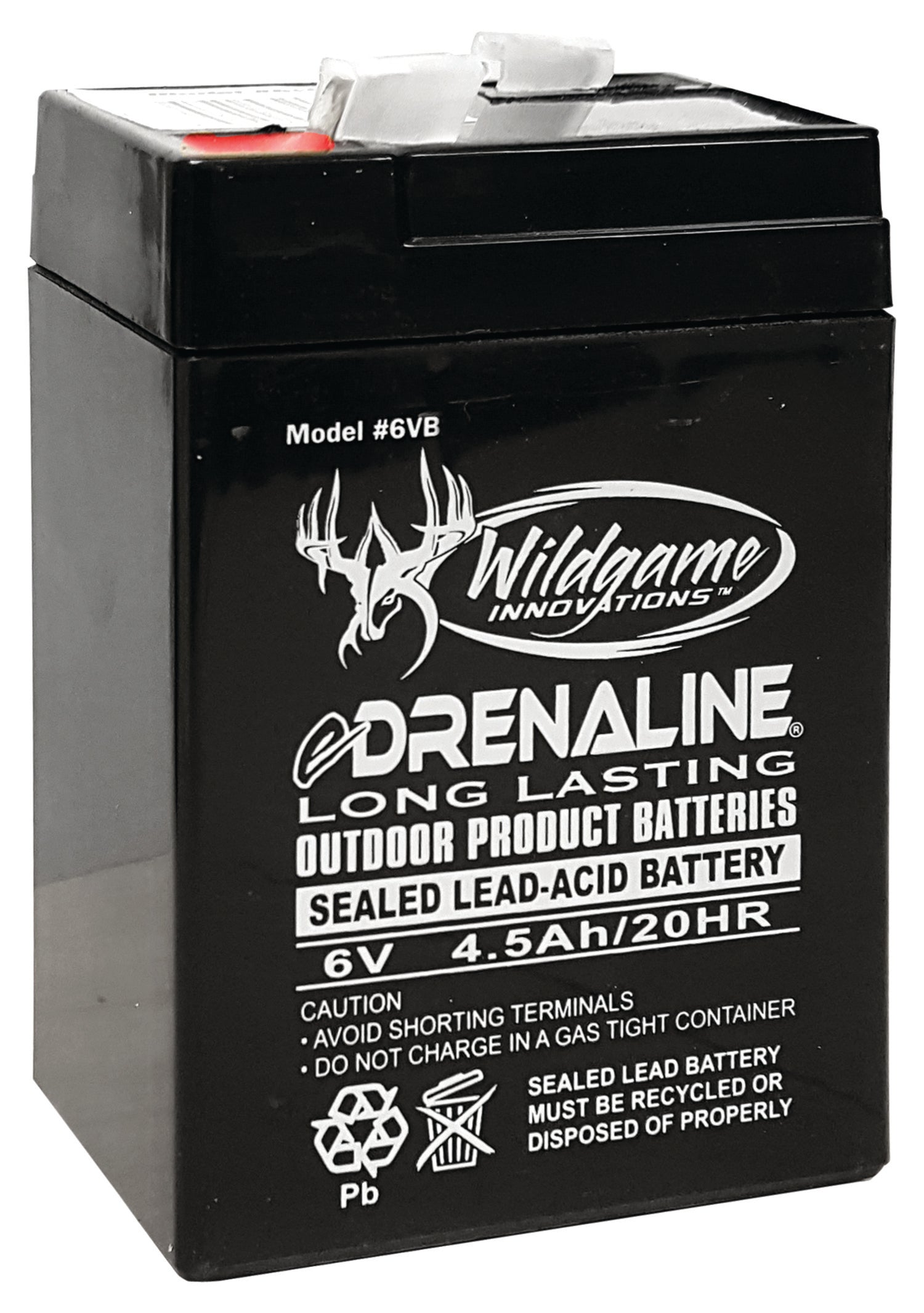 Wildgame Innovations WGIWGIBT0013 Edrenaline Rechargeable Tab Style Battery Black 6.0V 4.5mAh