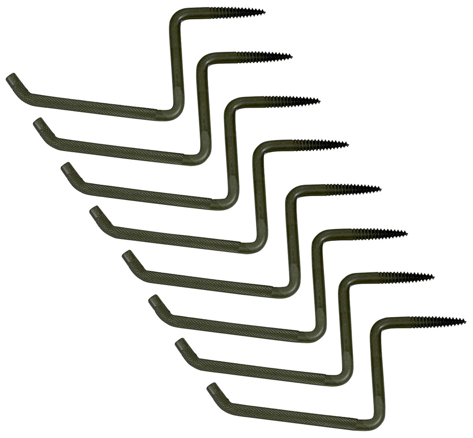 Ameristep Grizzly Tree Steps Black 6 Inch 8 Pack Screw-In
