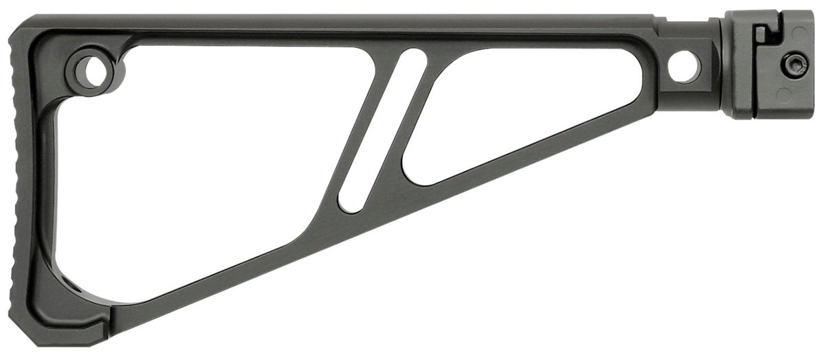 Midwest Industries MISTAPSFFES Side Folding Fixed Extruded Stock Black Anodized Aluminum for 1913 Picatinny Rail